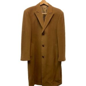 Calvin Klein Wool Cashmere Blend “Stewart” Single Breasted Men’s Long Overcoat